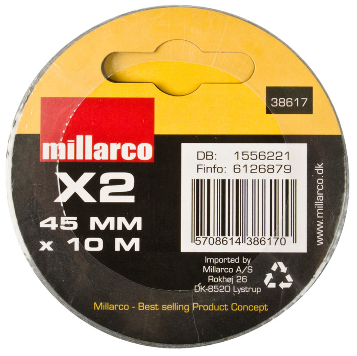 Gaffatejp 45 mm x 10 m 2-pack Millarco